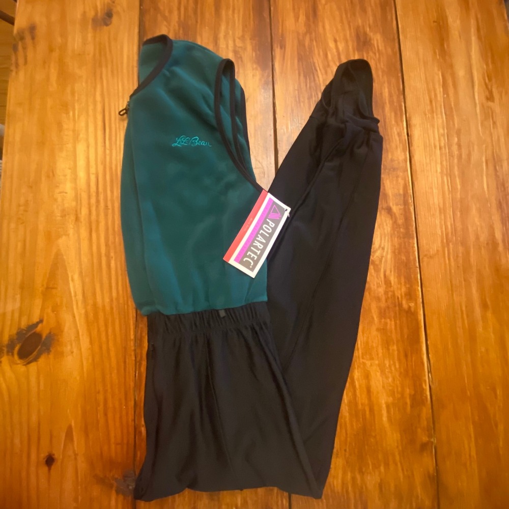 NWT Vintage 90's L.L.Bean Polartec One-Piece Ski Base Layer Jumpsuit Men's Small